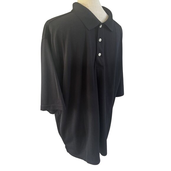 Palm Beach Polo Club Mens Black Short Sleeve Polo Shirt Size XL - Picture 2 of 8